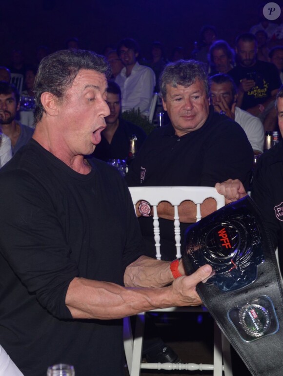 Sylvester Stallone lors de la soirée Fight Night au coeur de la citadelle de Saint-Tropez, le 4 août 2013