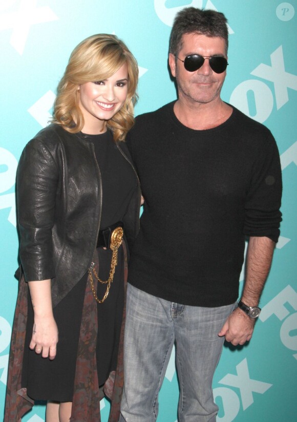 Demi Lovato, Simon Cowell - People à la soirée "Fox Upfront Presentation" à New York, le 13 mai 2013.