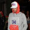 Chris Brown sort de la boîte de nuit Eden à Los Angeles, le 5 août 2013.