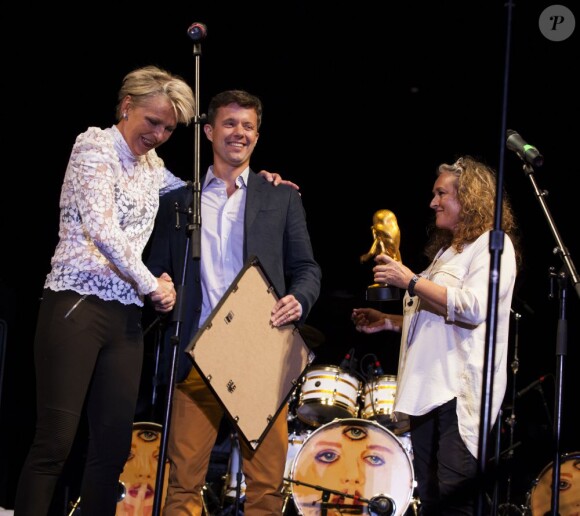 Le prince Frederik de Danemark s'est vu remettre la bourse Polka Verner à Skanderborg, le 7 août 2013