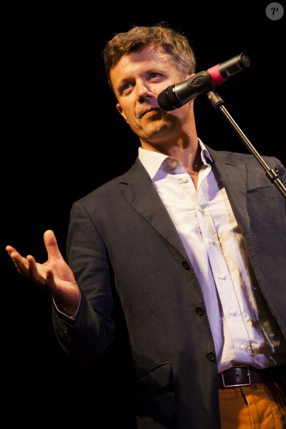 Le prince Frederik de Danemark s'est vu remettre la bourse Polka Verner à Skanderborg, le 7 août 2013