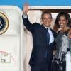 Barack Obama et son épouse Michelleà l'aéroport Tegel de Berlin le 19 juin 2013