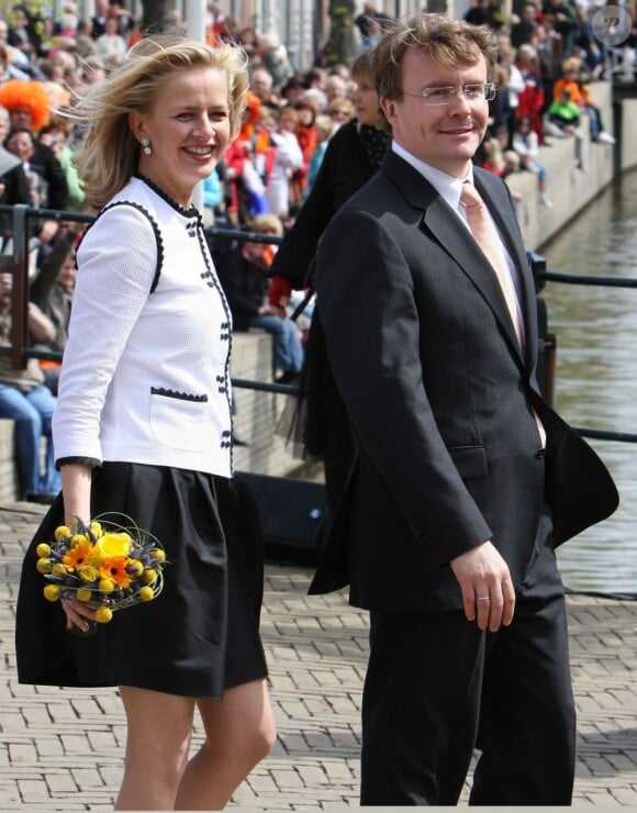 Le prince Friso d'Orange-Nassau et la princesse Mabel le 30 avril 2008, célébrant la Fête de la reine à Franeker.