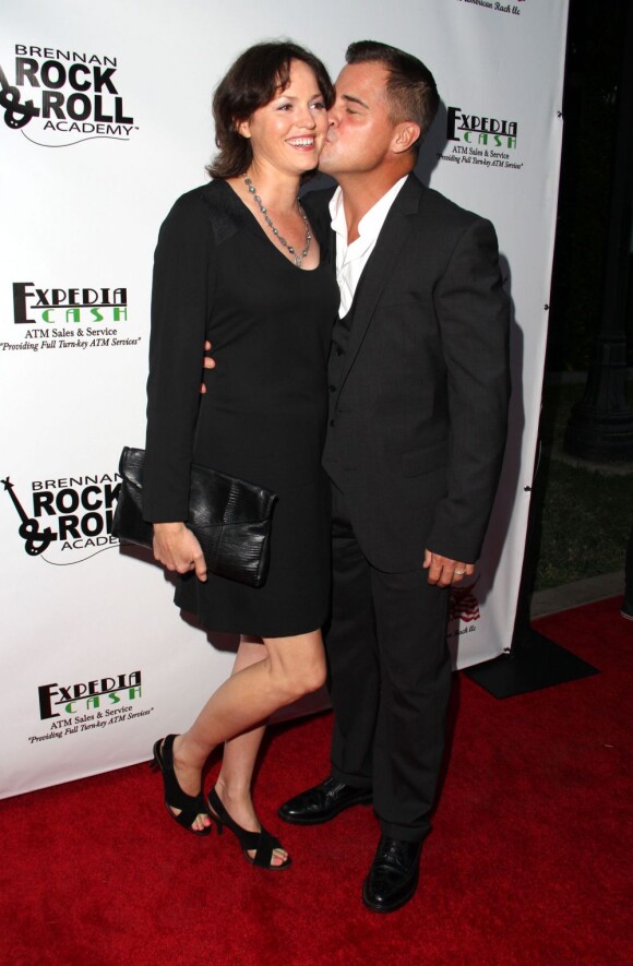 Jorja Fox et George Eads lors de la projection du film Gutshot Straight au Zanuck Theatre de Hollywood, le 12 aout 2013
