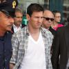 Lionel Messi arrive à Rome, le 12 août 2013.