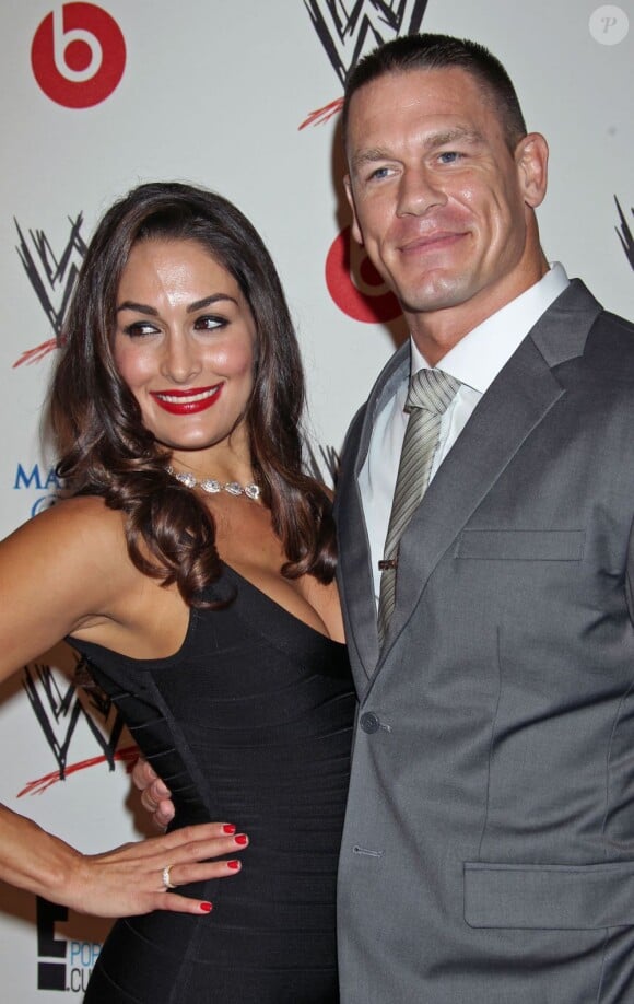 John Cena et sa compagne Nikki Bella lors de la soirée Superstars For Hope à Los Angeles, le 15 août 2013.
