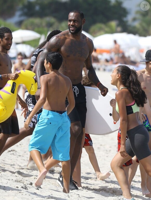 LeBron James tourne une pub pour Nike, le 16 août 2013 à Miami