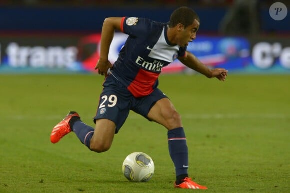 PSG's Lucas Moura during the French First League soccer match, PSG vs Ajaccio in Paris, France, on August 18th, 2013. PSG and Ajaccio drew 1-1 Photo by Henri Szwarc/ABACAPRESS.COM19/08/2013 - Paris