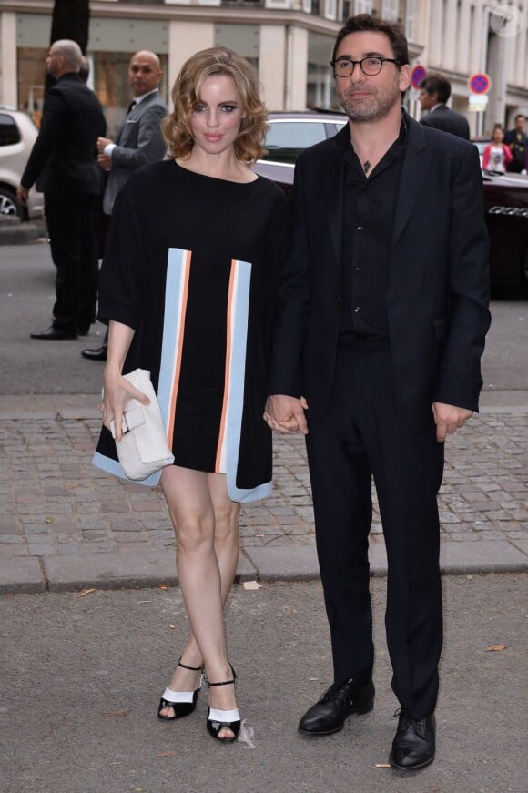Melissa George et son compagnon Jean-David Blanc à l'ouverture de la boutique Fendi à Paris, le 3 juillet 2013.