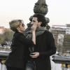 Sylvie van der Vaart à Paris le 23 avril 2013 pour un shooting sexy. Son boyfriend d'alors, le Français Guillaume Zarka, lui a rendu une petite visite amoureuse.