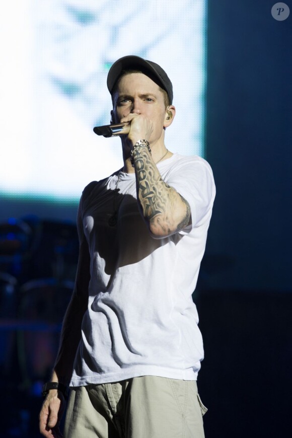 Eminem en concert au Stade de France. Saint-Denis, le 22 août 2013.