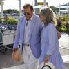 Roger Moore et sa femme Kristina Tholstrup à Venise, le 26 août 2013.