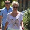 Britney Spears et son boyfriend David Lucado vont déjeuner au restaurant à Encino, le 25 août 2013.