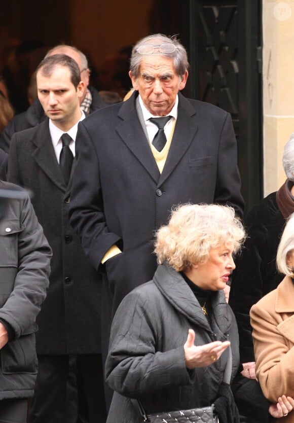 Pierre Huth aux obsèques de Rosy Varte le 19 janvier 2012. 