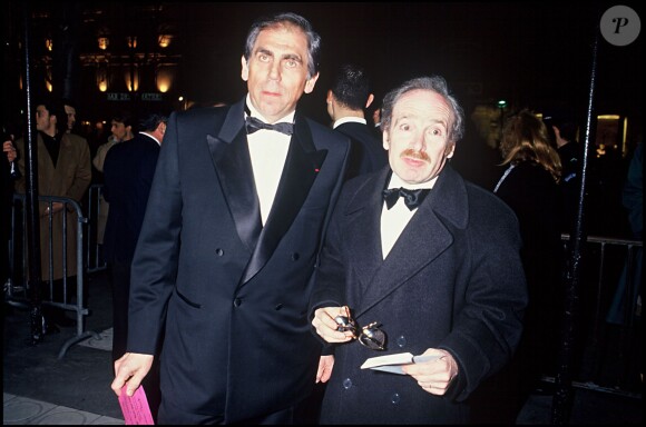 Pierre Huth et Popeck à Paris le 1er février 1993.