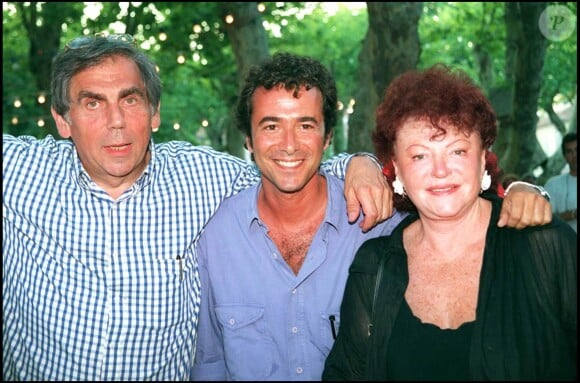 Pierre Huth, Bernard Montiel et Régine à Saint-Tropez en 1994. 