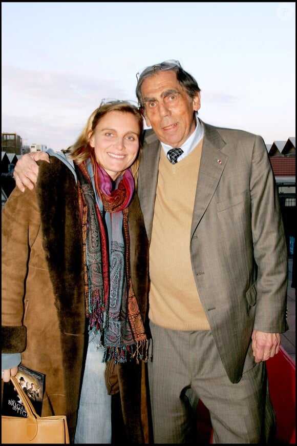 Pierre Huth et sa belle-fille Sonja Shillito à Paris le 10 avril 2006.