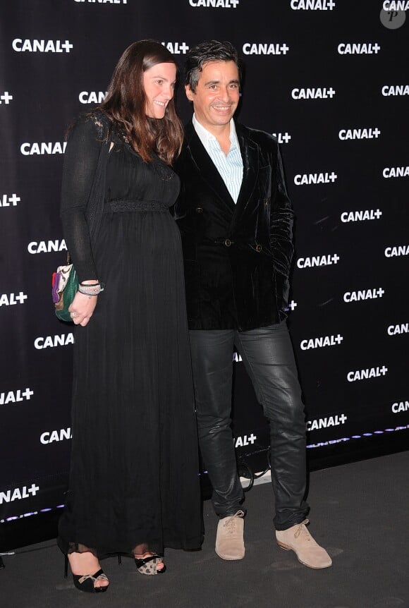 Ariel Wizman et sa compagne Osnath lors de la soirée de rentrée Canal + organisée à Paris, le 28 août 2013