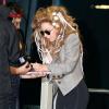 Lady Gaga retourne à l'hôtel Langham après des répétitions aux studios LH2 pour son concert à l'iTunes Festival. Londres, le 28 août 2013.