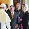 Le roi Abdallah II et la reine Rania de Jordanie ont été reçus au Vatican par le pape François le 29 août 2013 pour une audience consacrée aux relations de leurs deux Etats et au travail de paix au Proche-Orient.