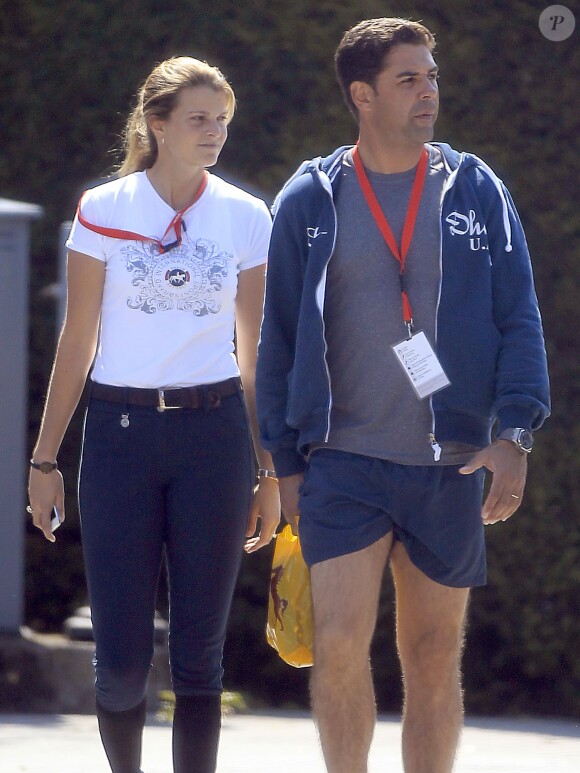 Athina Onassis et Alvaro de Miranda Neto au Jumping de Gijon, le 29 août 2013.