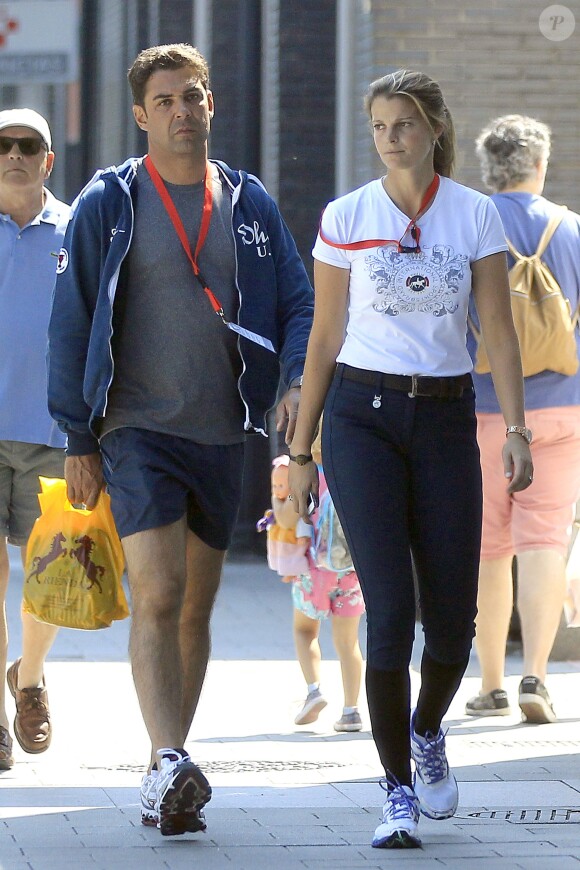 Athina Onassis et Alvaro de Miranda Neto au Jumping de Gijon, le 29 août 2013.