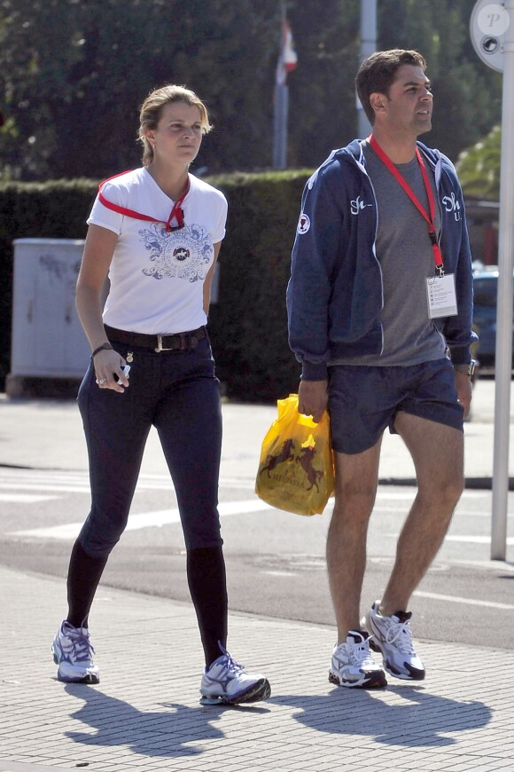 Athina Onassis et Alvaro de Miranda Neto au Jumping de Gijon, le 29 août 2013.