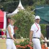 Athina Onassis et son mari Alvaro de Miranda Neto prenaient part au Jumping de Gijon et se sont montrés complices et détendus le 28 août 2013.