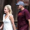 Britney Spears de sortie avec sa maman et son chéri, David Lucado, le 31 août 2013 à Calabasas (Los Angeles).