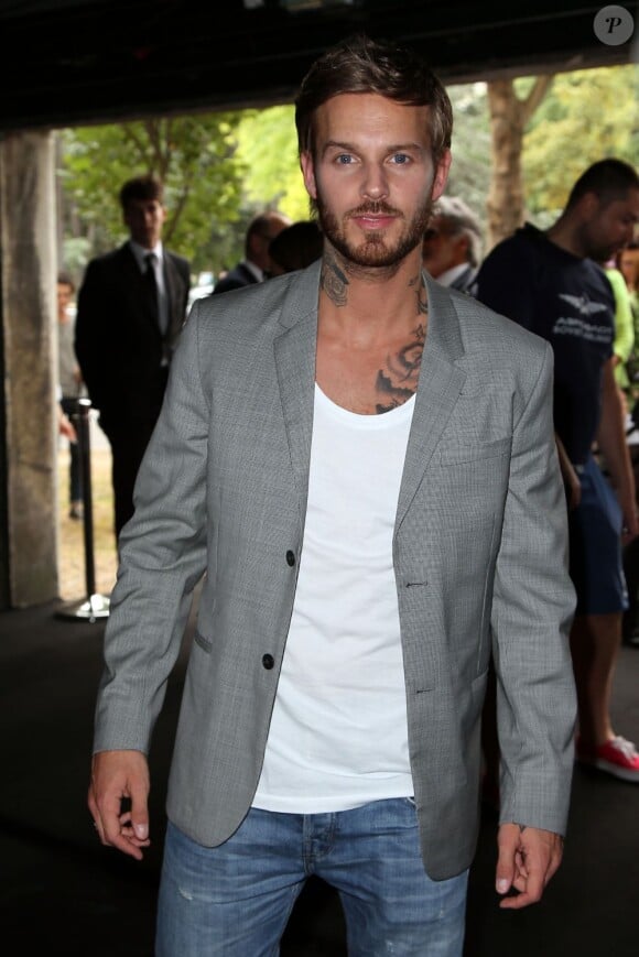 M. Pokora au défilé de mode Haute-Couture Automne-Hiver 2013/2014 Stephane Rolland, au Tennis Club à Paris. Le 2 juillet 2013.