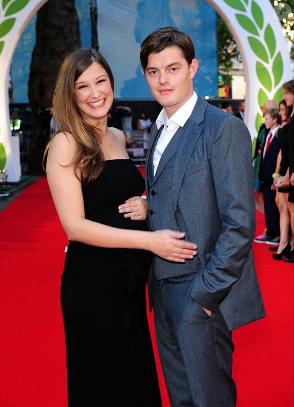 Alexandra Maria Lara, enceinte, et Sam Riley lors de l'avant-première du film Rush à Londres le 2 septembre 2013