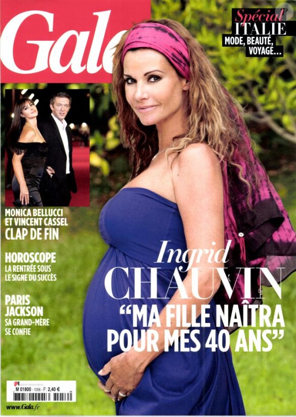 Ingrid Chauvin fait la couverture du Gala du 4 septembre 2013.