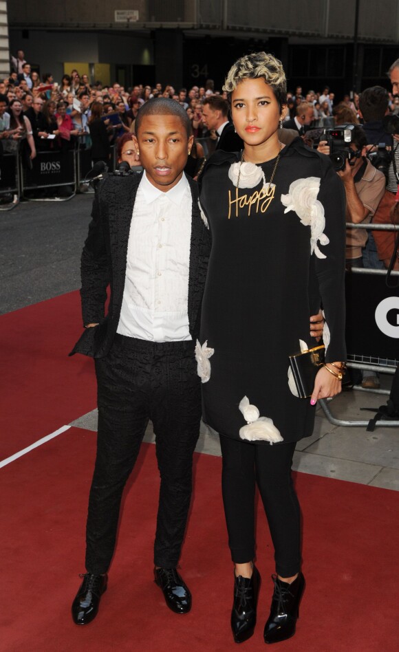 Pharrell Williams et sa compagne Helen à la soirée "GQ Men of the Year Awards" à Londres le 3 septembre 2013.