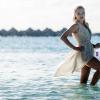 Daria "Dasha" Protsenko lors d'un photoshoot pour la marque 138 Water à Bora Bora, le 3 septembre 2013.