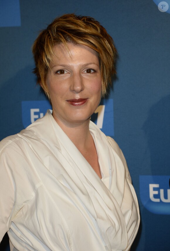 Natacha Polony lors de la conférence de presse de rentrée d'Europe 1 à la Maison de la Mutualité à Paris, le 4 septembre 2013