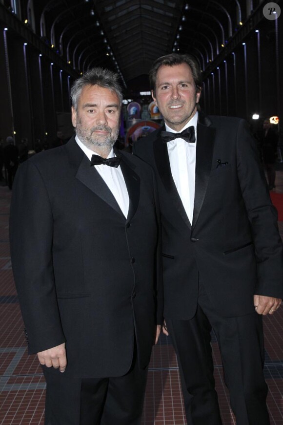 Exclu : Christophe Lambert et Luc Besson pour l'inauguration de la Cité du cinéma Septembre 2012.