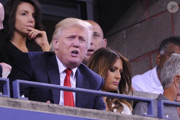 Donald Trump et sa femme Melania lors de l'US Open le 4 septembre 2013.