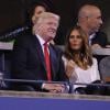 Donald Trump et sa femme Melania lors de l'US Open le 4 septembre 2013.