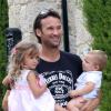 Exclusif - L'ex-joueur de tennis Carlos Moya fête ses 37 ans avec sa femme Carolina Cerezuela et leurs deux enfants à Majorque en Espagne le 27 août 2013.