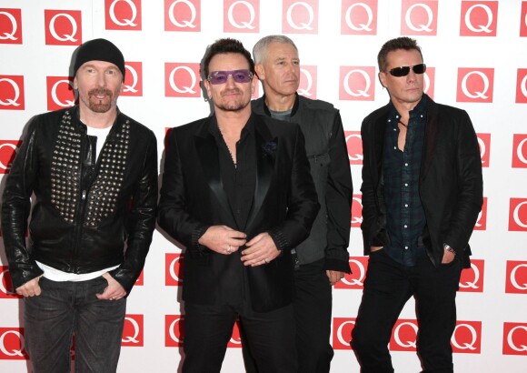 Bono, Larry Mullen Jr, Adam Clayton et The Edge de U2 à Londres, novembre 2011.