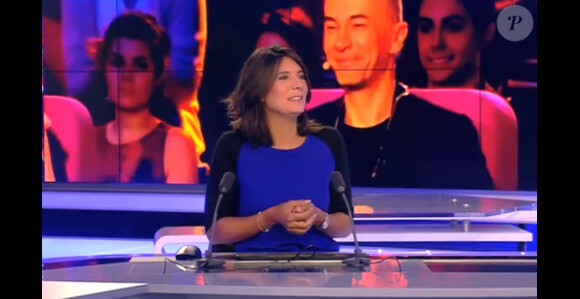 Estelle Denis, sur le plateau de La Semaine des Médias, sur i-Télé. Emission diffusée le dimanche 8 septembre 2013.