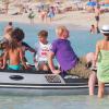 Boris Becker en vacances avec sa femme Lilly Kerssenberg et ses enfants à Formentera en Espagne le 21 juillet 2013.