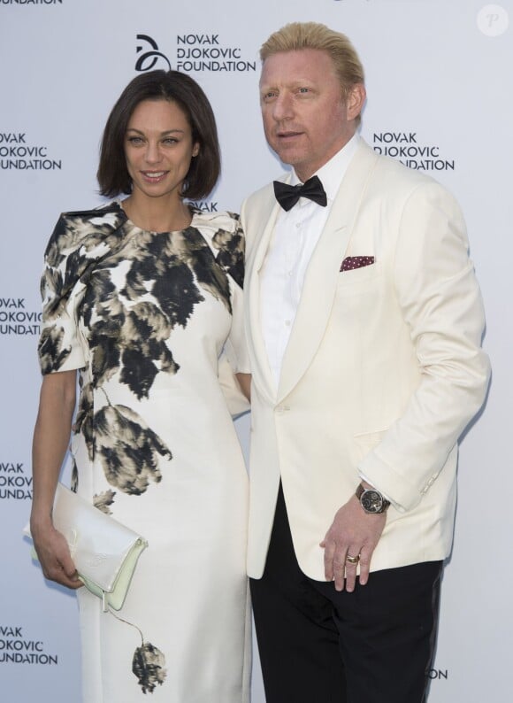 Lilly Becker et Boris Becker au gala de la fondation Novak Djokovic à Londres le 8 juillet 2013.