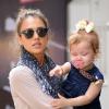 Jessica Alba et sa fille Haven au cours d'une sortie shopping dans le quartier de SoHo. New York, le 10 septembre 2013.