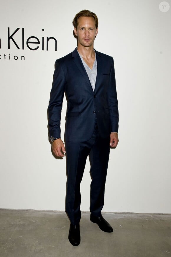 Alexander Skarsgard lors du défilé Calvin Klein printemps-été 2014 à New York. Le 12 septembre 2013.