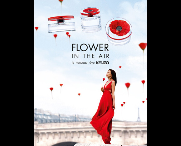 Shu Qi est l'égérie de Flower in the Air, le nouveau parfum de Kenzo.