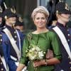 La reine Maxima des Pays-Bas, en vert à nouveau, inaugurait le 13 septembre 2013 à Leeuwarden les nouveaux locaux du Musée frison (Fries Museum).