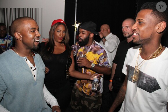 Kanye West et Fabolous assistent à la soirée d'écoute de l'album My Name is My Name de Pusha T à l'Industria Superstudio. New York, le 11 septembre 2013.