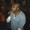 Kanye West livre un nouveau speech mythique lors de la soirée d'écoute de l'album My Name is My Name de Pusha T, signé au sein de son label G.O.O.D Music. New York, le 11 septembre 2013.