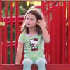 Dolly, fille de Rebecca Romijn, s'amusant dans un parc de Malibu le samedi 14 septembre 2013.